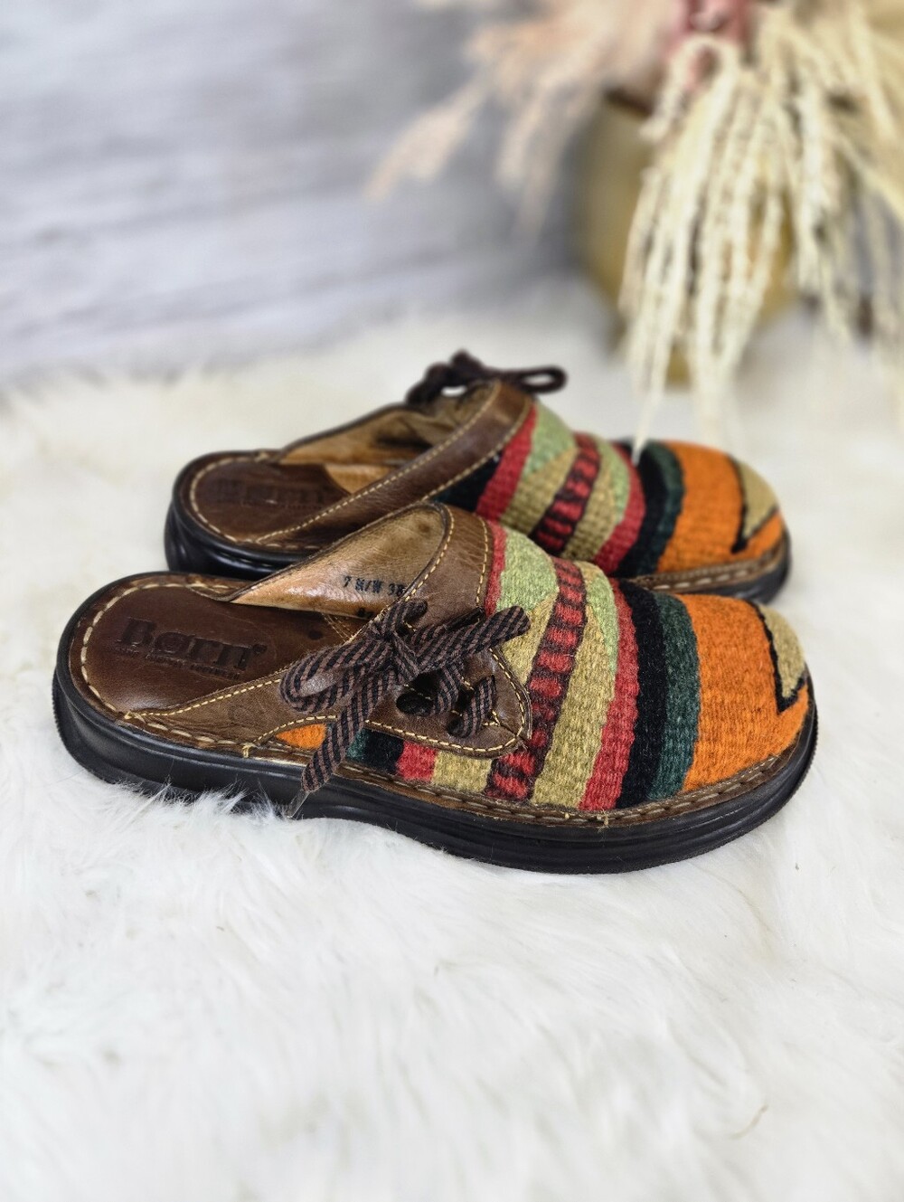 Born Southwestern Slip On Clogs